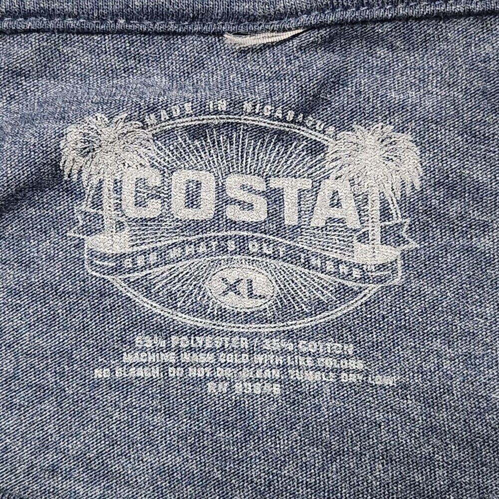 Costa T-Shirt Womens Size‎ XL Gray Born on the Water Crew Neck Short Sleeve - Picture 3 of 7